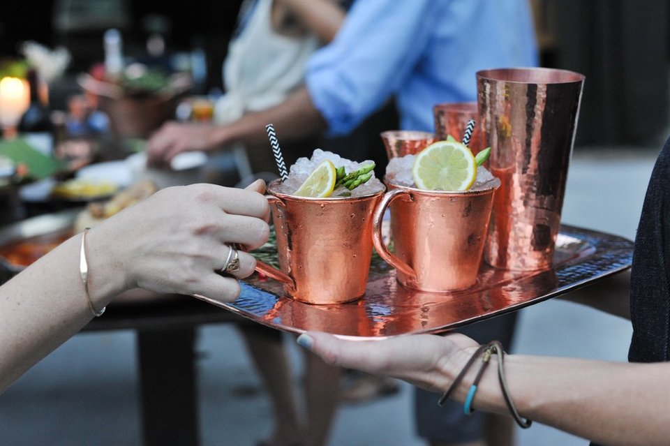 Jigger: 1-2oz Hammered Copper for Moscow Mules by Copper Mug Co.