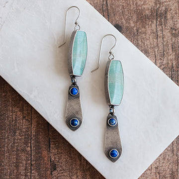 Jasper Lapis Lazuli Forest Drop Earrings