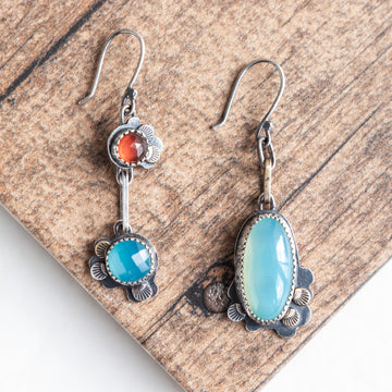 Multi-Stone Asymmetrical Earrings no.3