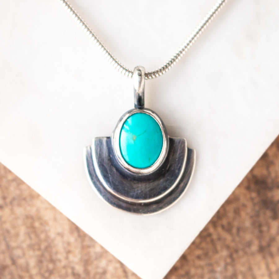 Sonoran Gold Turquoise Double Mesa Necklace