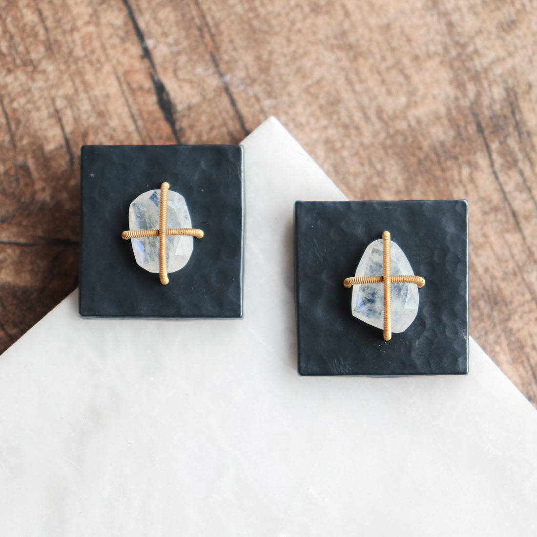 Moonstone Large Bolted Studs no.1