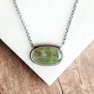 Green Kyanite Oval Necklace