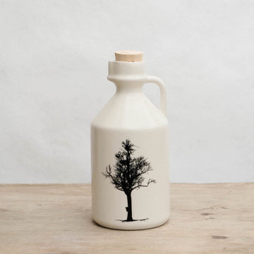 Maple Syrup Jar w/Tree | White