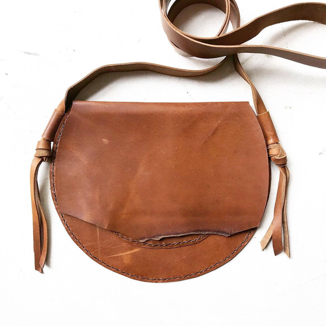 Genuine Tooled Leather Crossbody Purse Messenger Bag Vegetable Tanned –  Made4Walkin