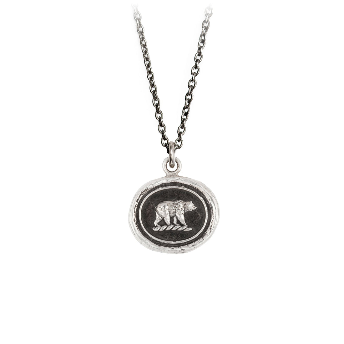Bear Pendant Necklace in Sterling Silver - Origami Bear | NOVICA